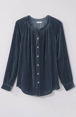 Rayon U0026 Silk Velvet Blouse | Jjill