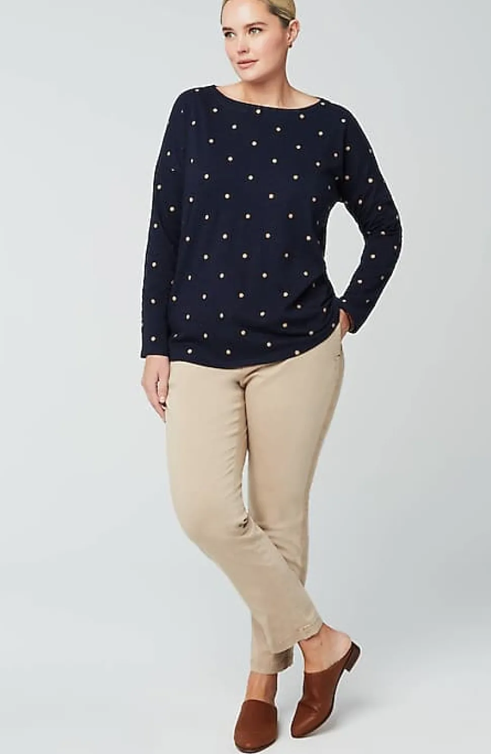 Relaxed Boat-Neck Tee | Jjill