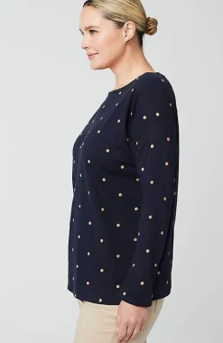Relaxed Boat-Neck Tee | Jjill