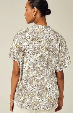 Relaxed Printed Satin Top | Jjill