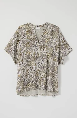 Relaxed Printed Satin Top | Jjill