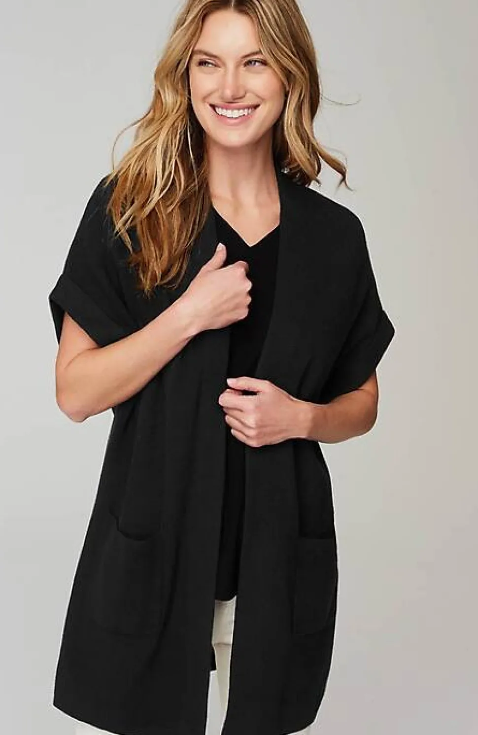 Ribbed Gilet Cardi | Jjill
