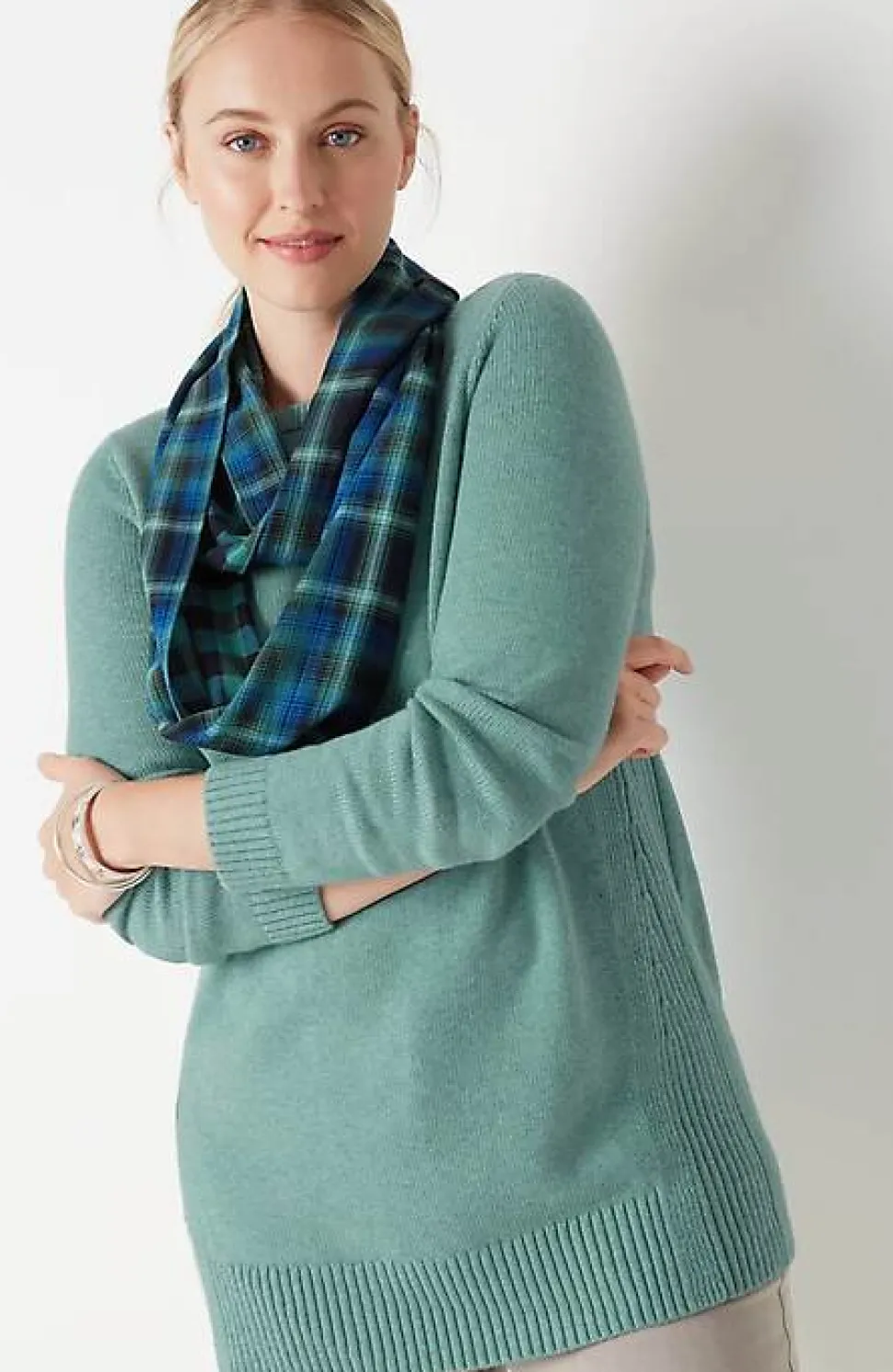 Ribbed Side-Slit Sweater-Tunic | Jjill