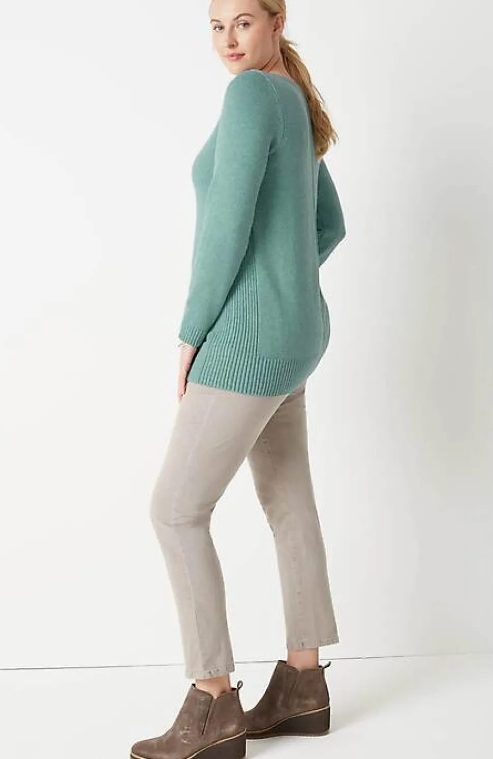 Ribbed Side-Slit Sweater-Tunic | Jjill