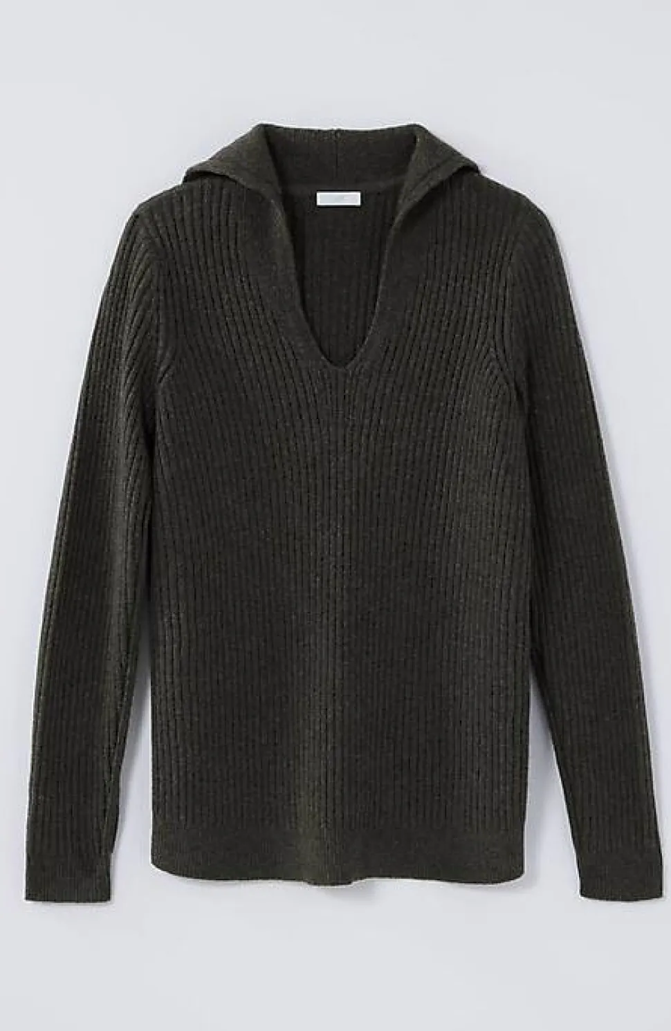 Ribbed-Stitch Collared Sweater | Jjill
