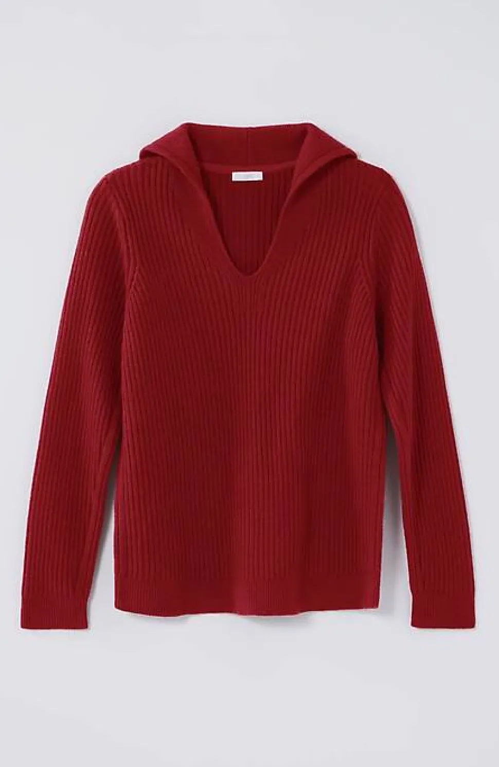 Ribbed-Stitch Collared Sweater | Jjill