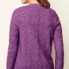Ribbed-Trim Button-Front Cardi | Jjill