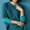 Rib-Knit Asymmetrical Poncho | Jjill