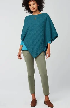 Rib-Knit Asymmetrical Poncho | Jjill