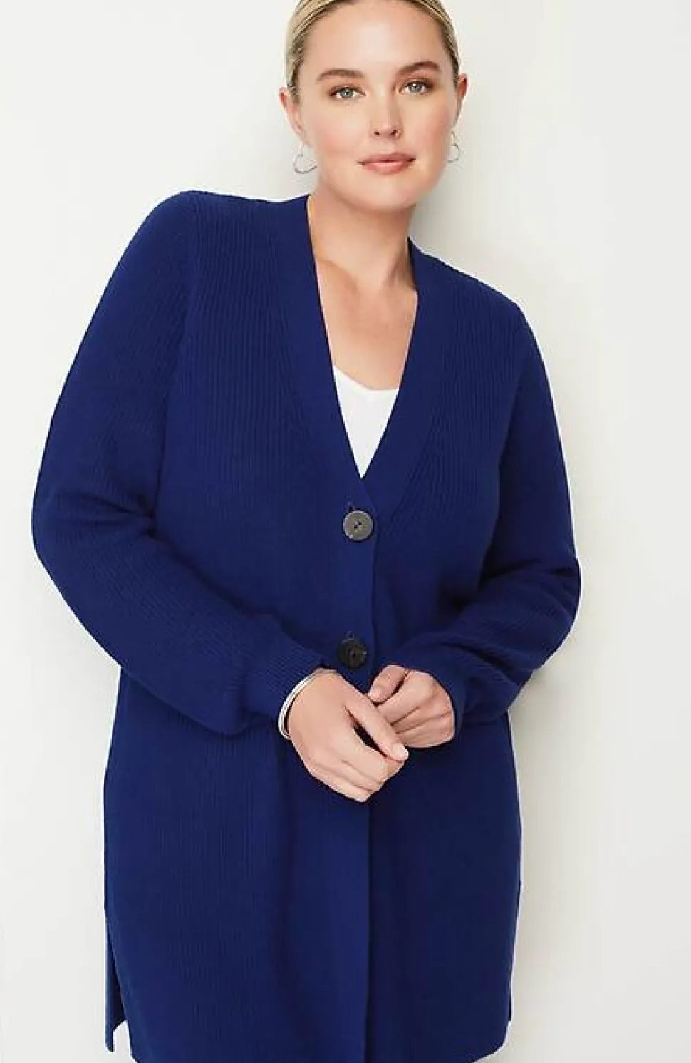Rib-Textured Cardi | Jjill