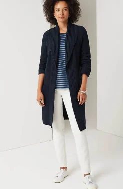 Rib-Textured Open-Front Cardi | Jjill
