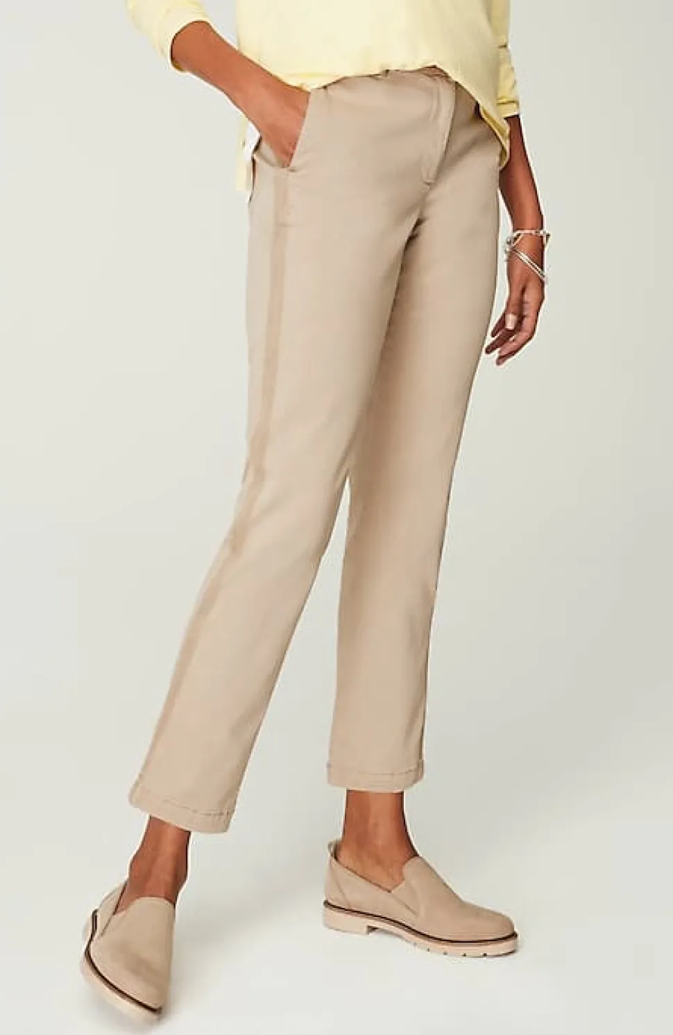 Sateen Slim-Leg Pants | Jjill