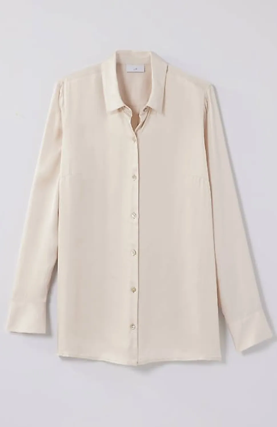 Satin Button-Front Shirt | Jjill