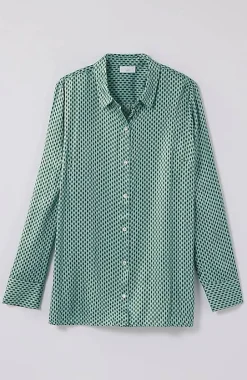 Satin Button-Front Shirt | Jjill