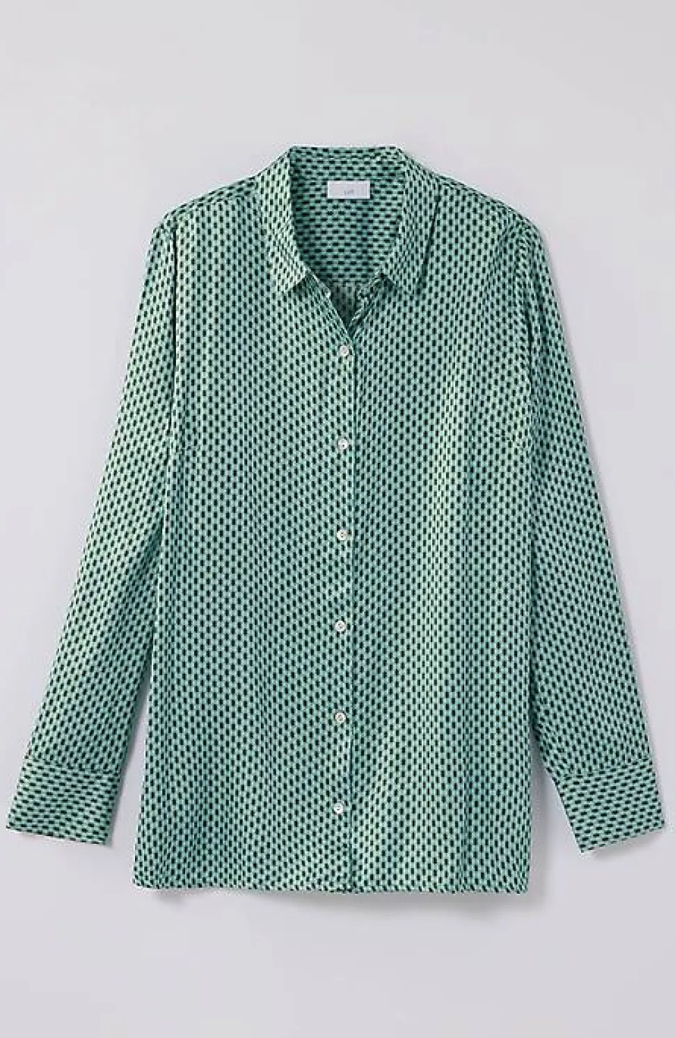 Satin Button-Front Shirt | Jjill
