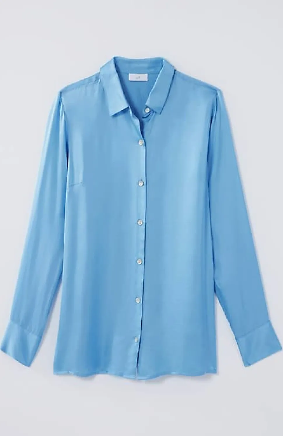 Satin Button-Front Shirt | Jjill