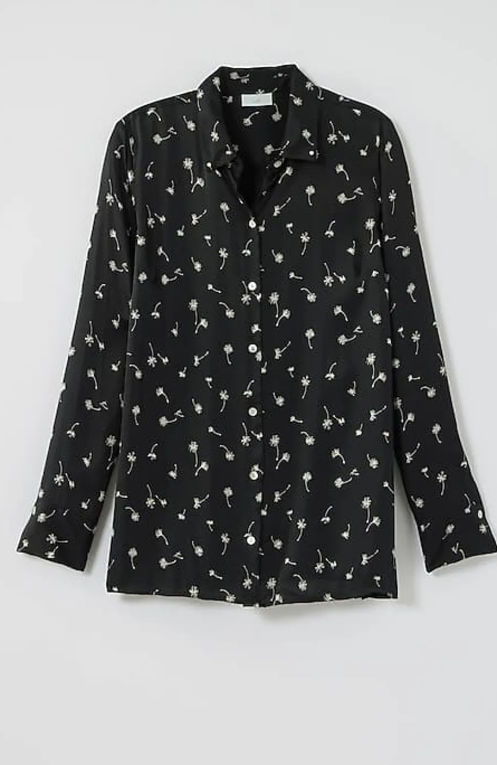 Satin Button-Front Shirt | Jjill