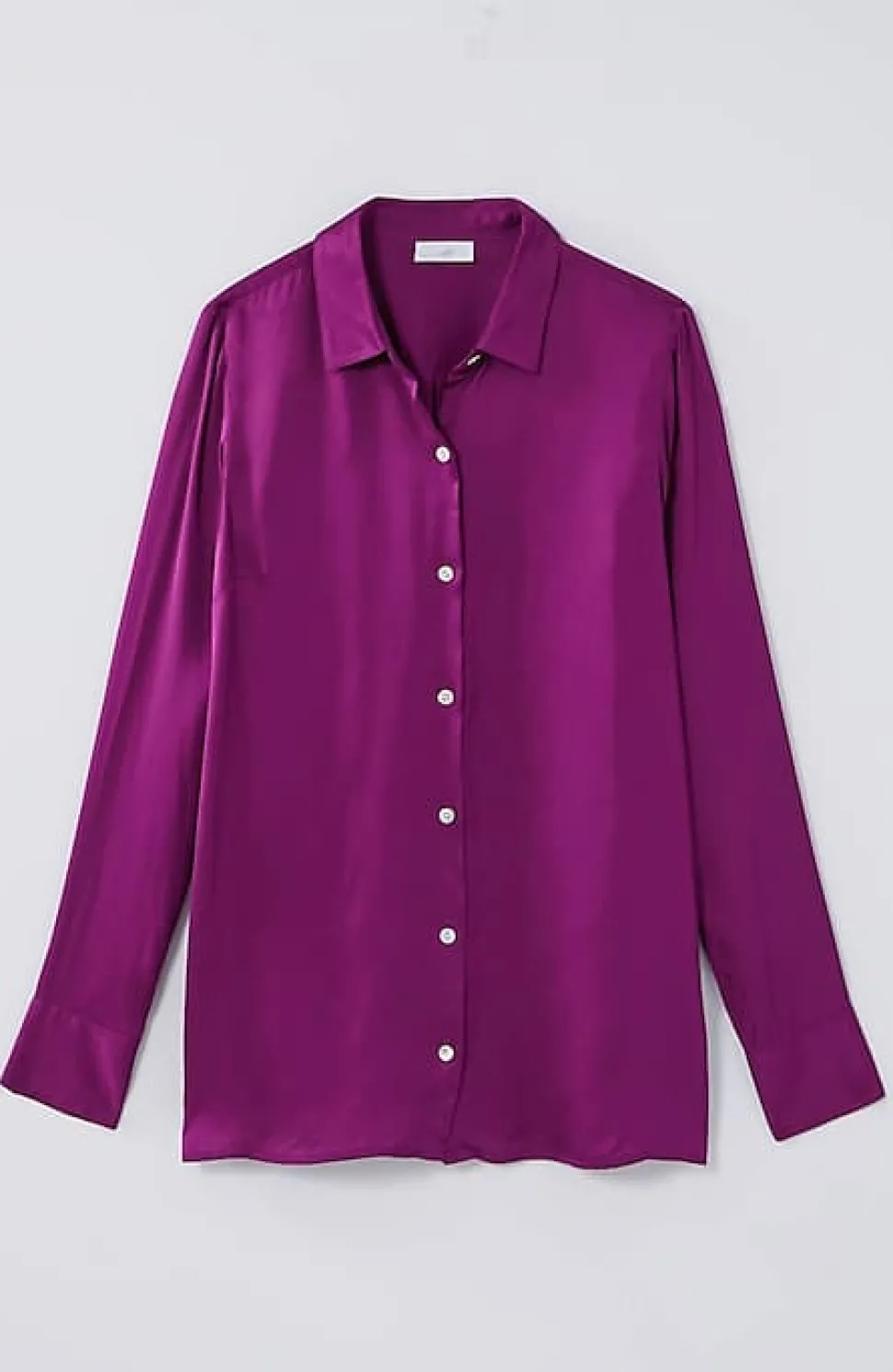 Satin Button-Front Shirt | Jjill