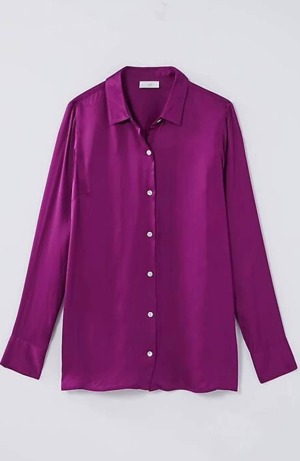 Satin Button-Front Shirt | Jjill