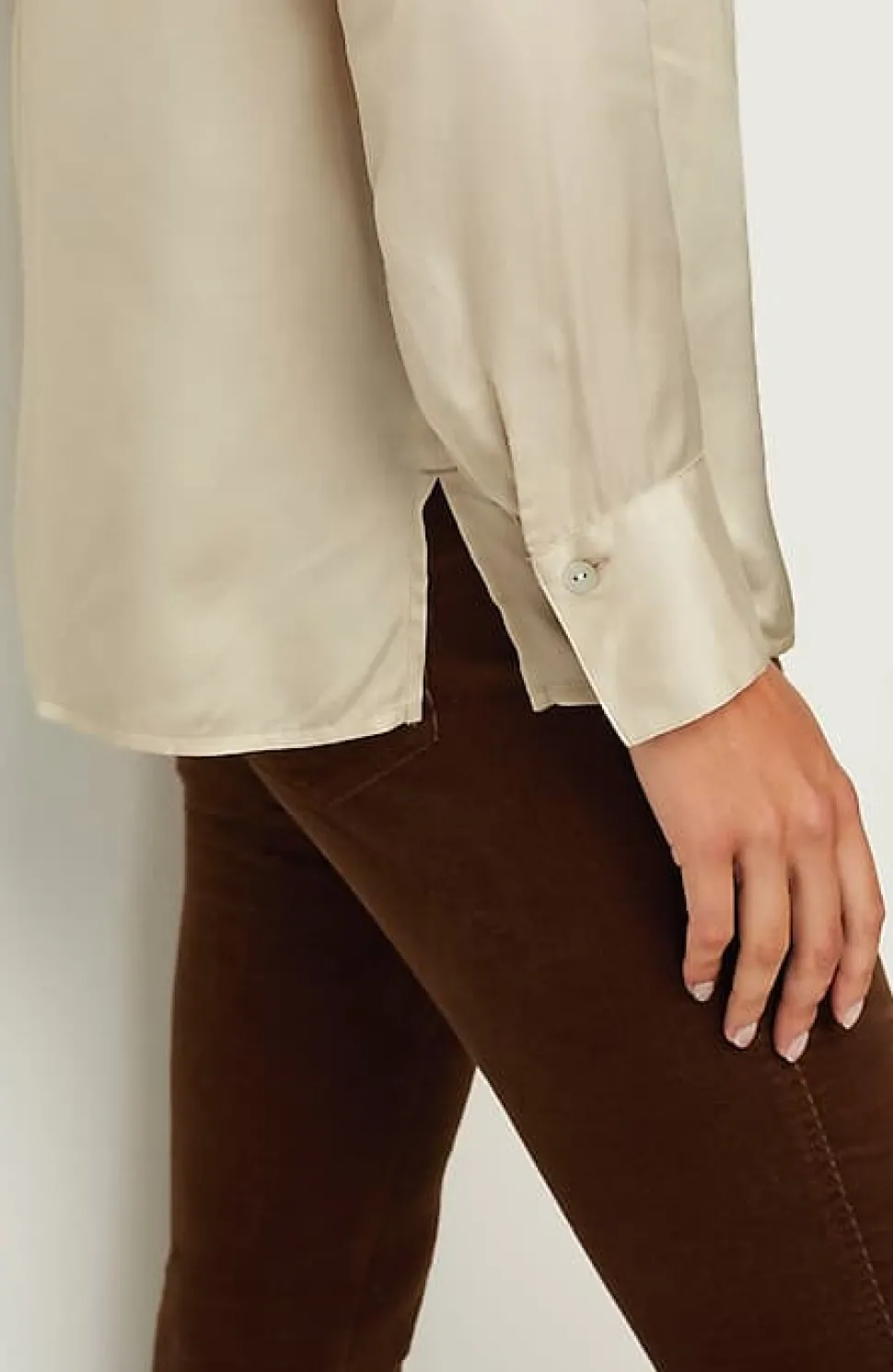 Satin Button-Front Shirt | Jjill