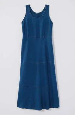Seamed Indigo Midi Dress | Jjill