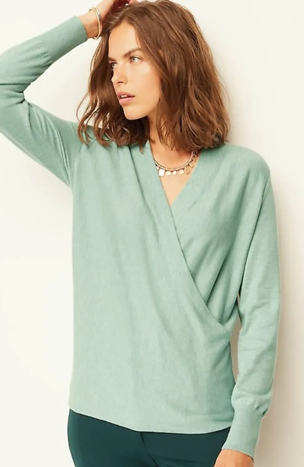 Seamed Wrap Sweater | Jjill