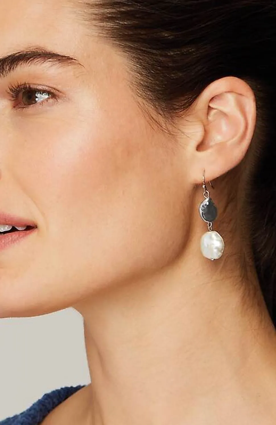 Serene Escape Pearl Metal Earrings | Jjill