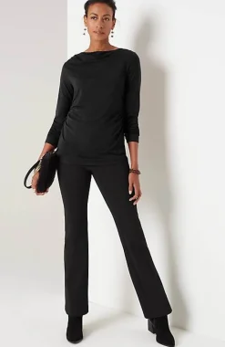 Shirred-Waist Draped Top | Jjill