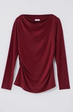 Shirred-Waist Draped Top | Jjill