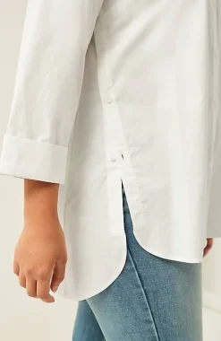 Side-Button Stepped-Hem Tunic | Jjill