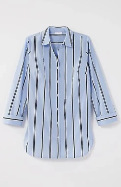 Side-Button Stepped-Hem Tunic | Jjill