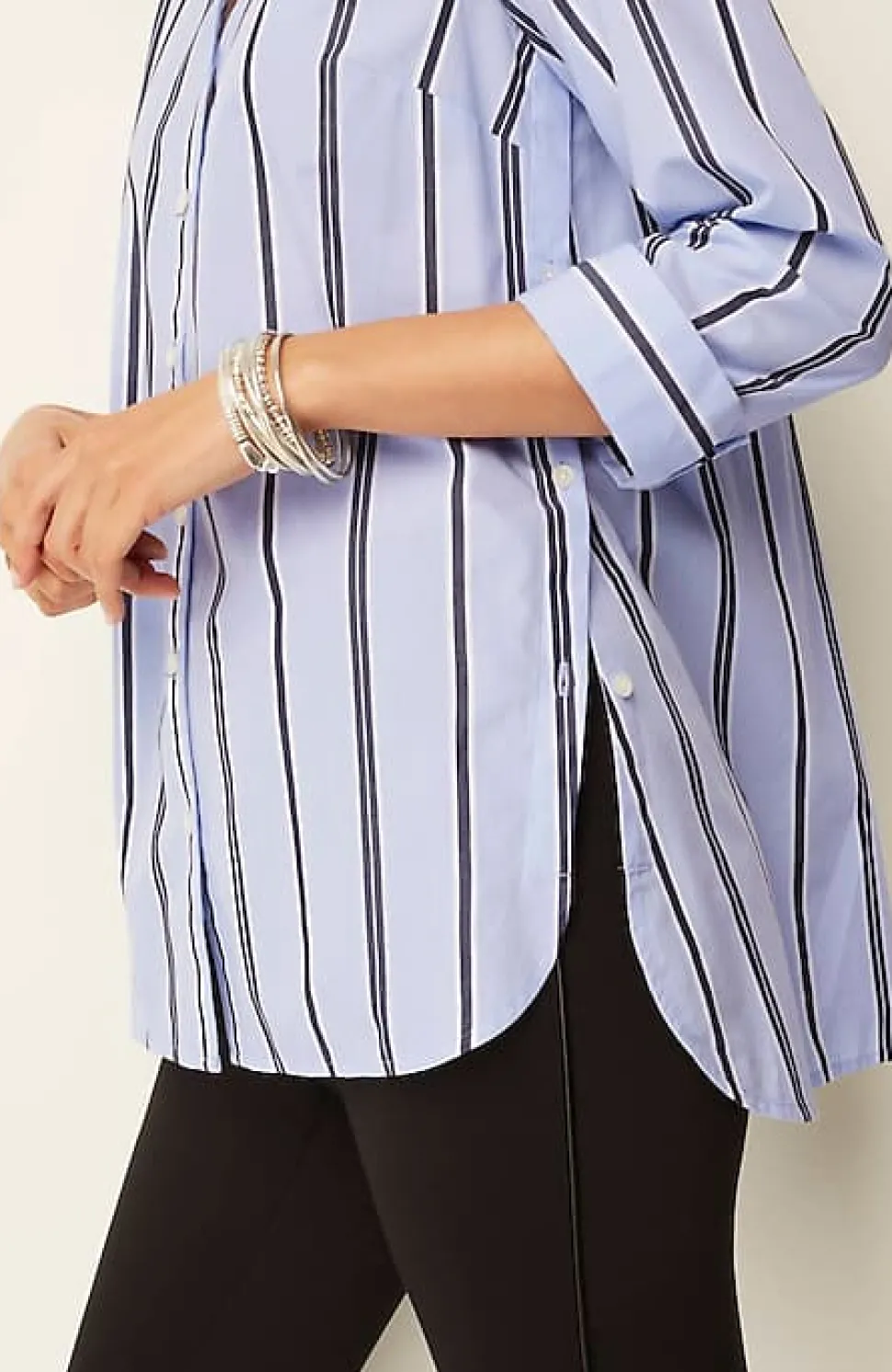 Side-Button Stepped-Hem Tunic | Jjill