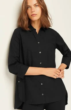 Side-Button Stepped-Hem Tunic | Jjill