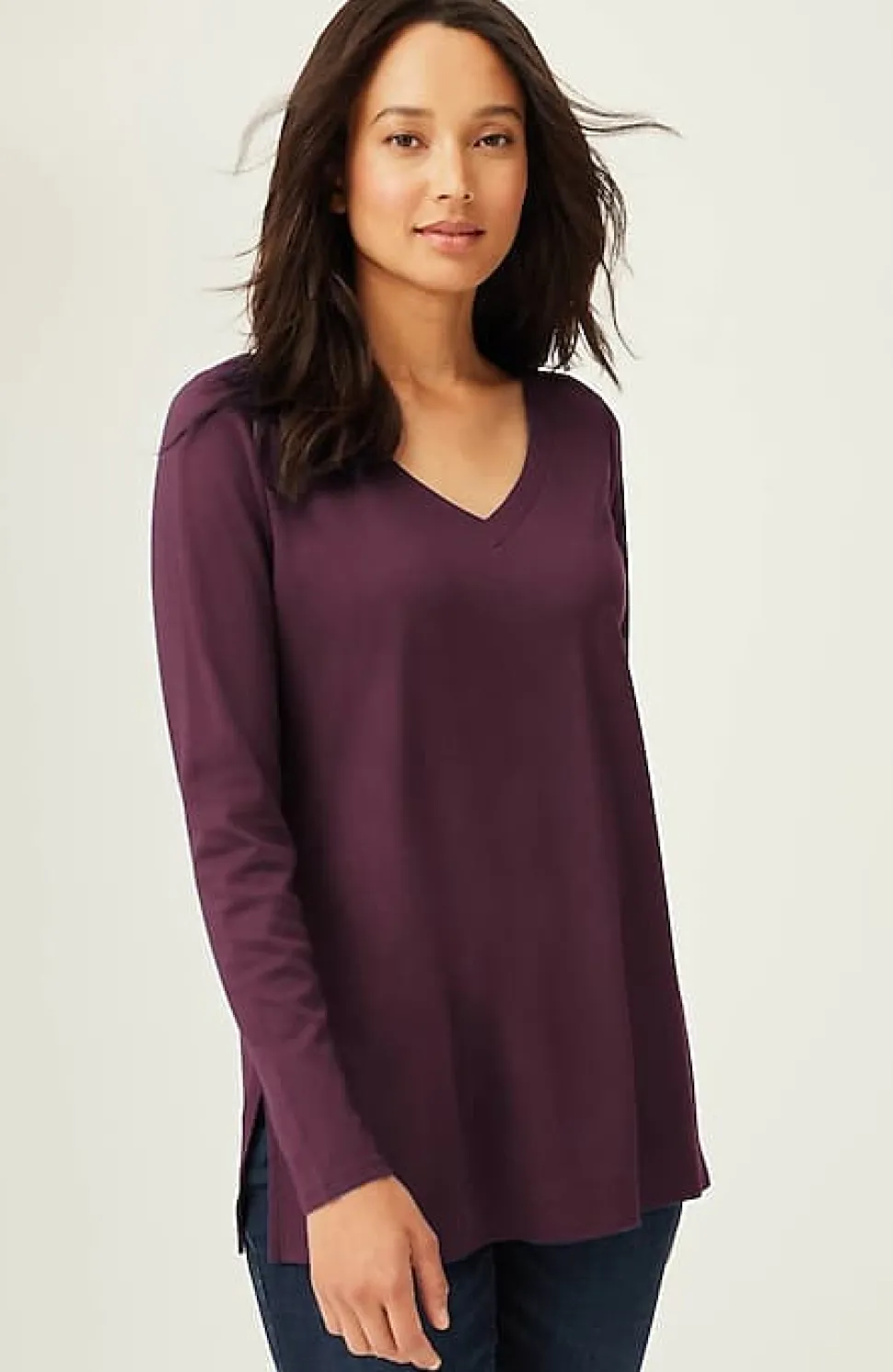 Simply Supima® Side-Slit Tunic | Jjill