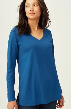 Simply Supima® Side-Slit Tunic | Jjill