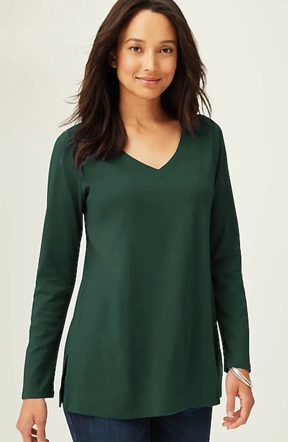 Simply Supima® Side-Slit Tunic | Jjill