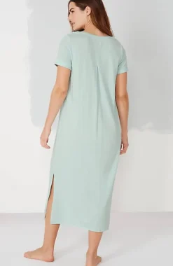 Sleep Ultrasoft Pleat-Back Long Gown | Jjill