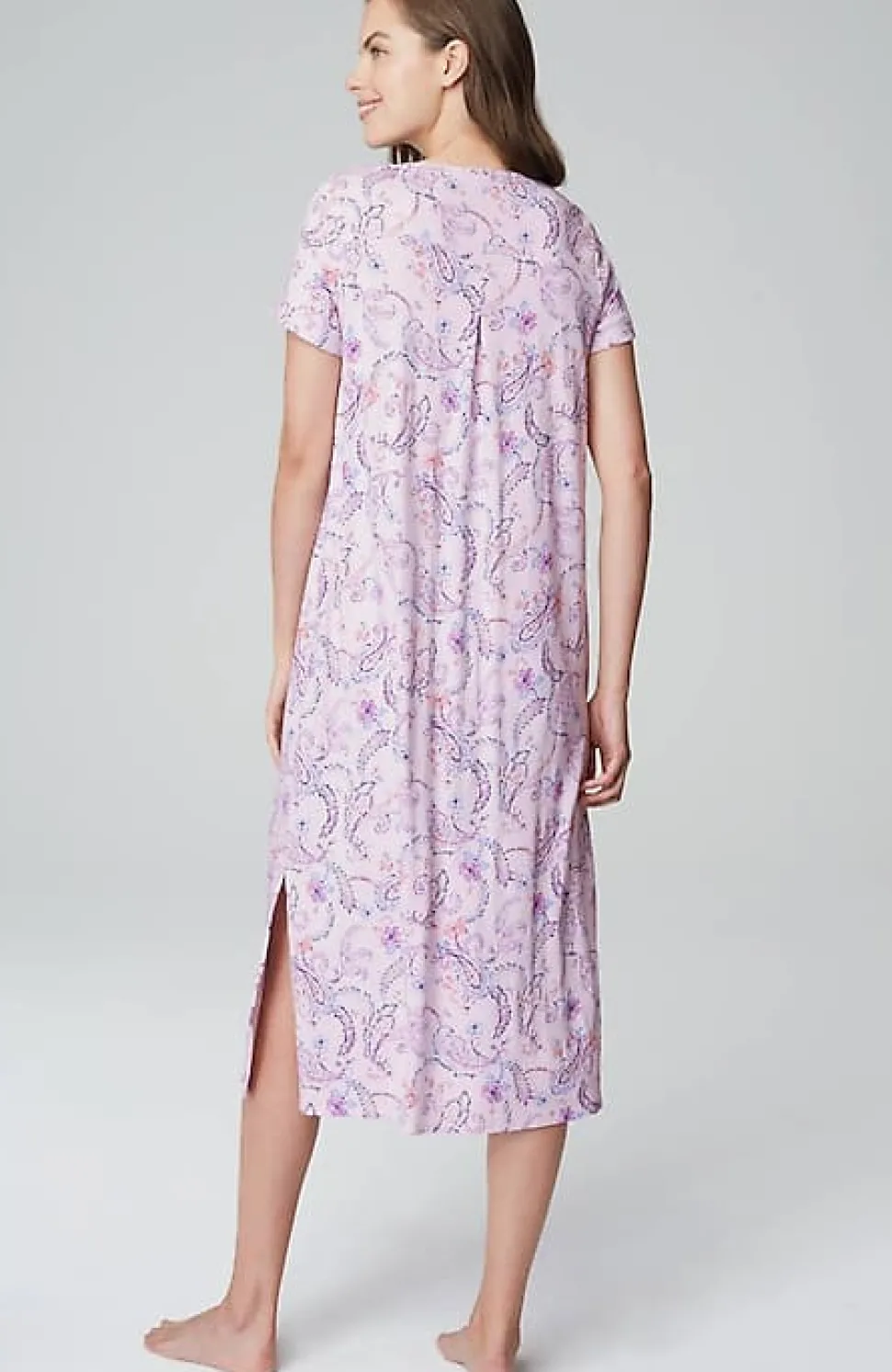 Sleep Ultrasoft Pleat-Back Long Gown | Jjill