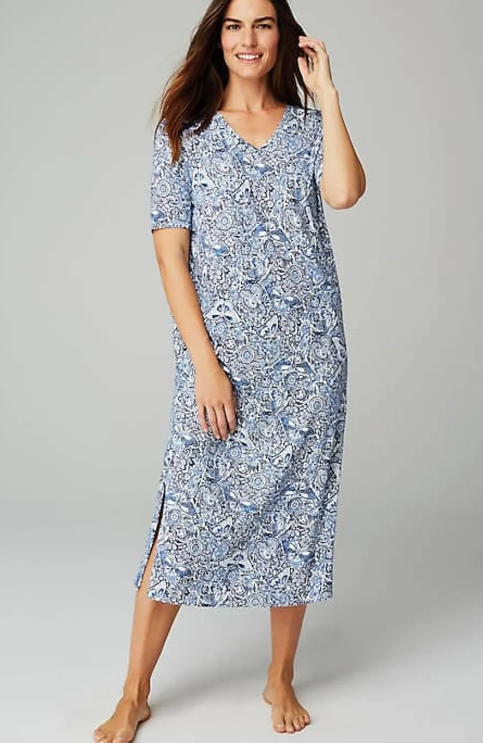Sleep Ultrasoft Relaxed Long Gown | Jjill