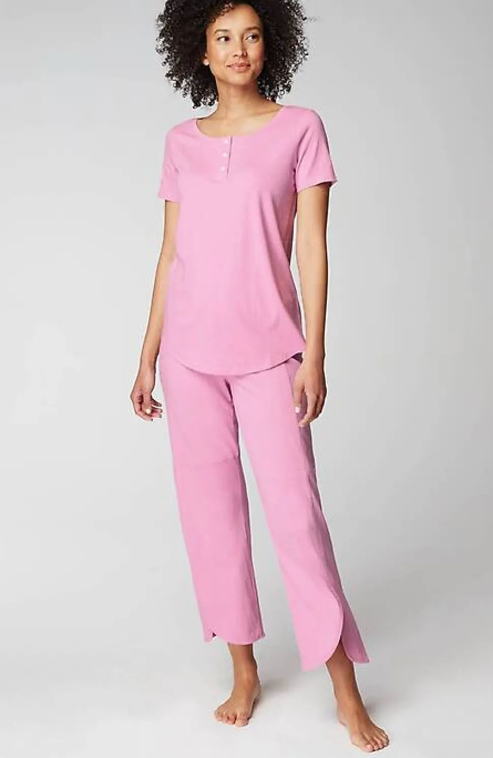 Sleep Ultrasoft Short-Sleeve Henley | Jjill