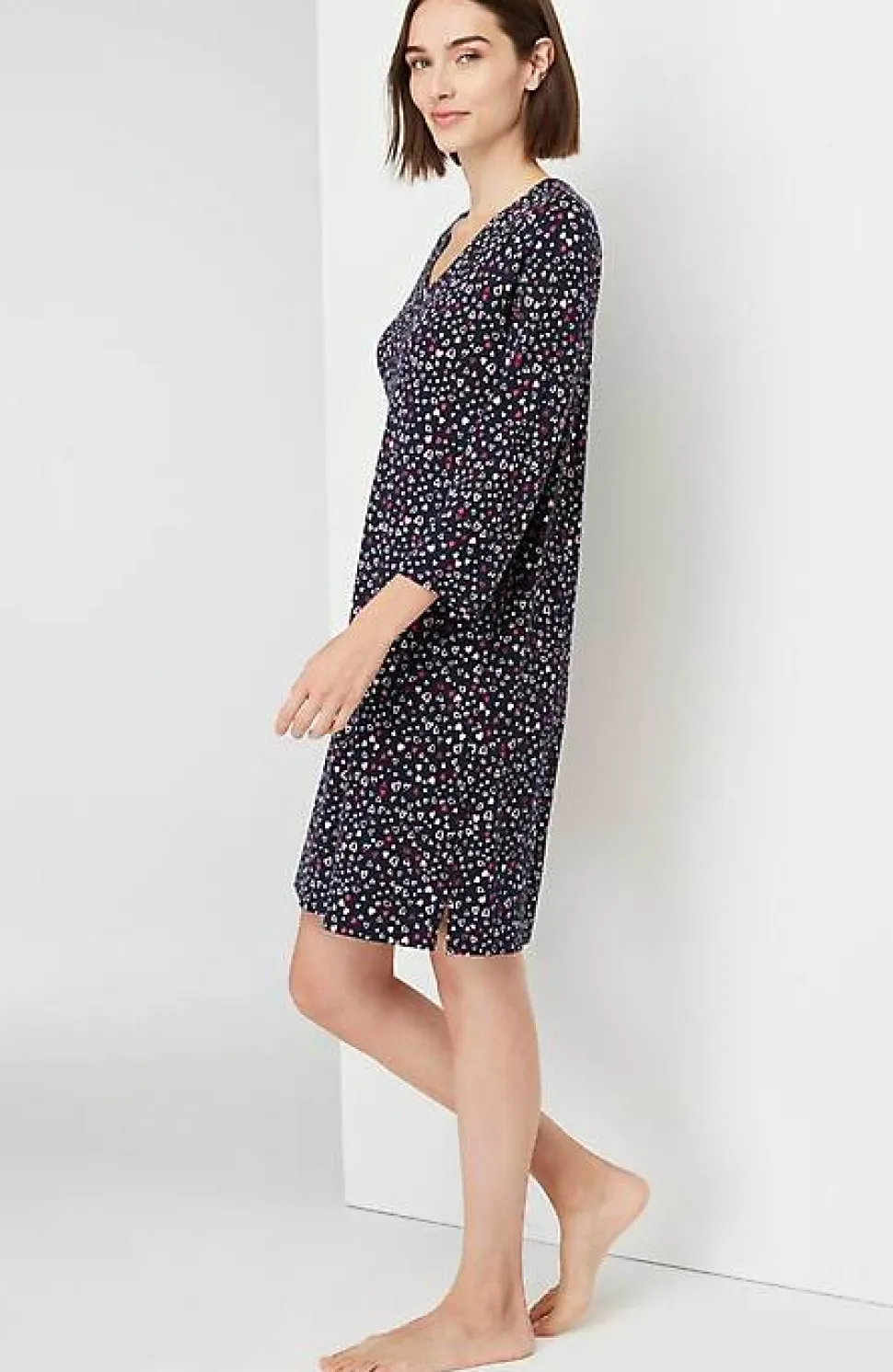 Sleep Ultrasoft 3/4-Sleeve Gown | Jjill