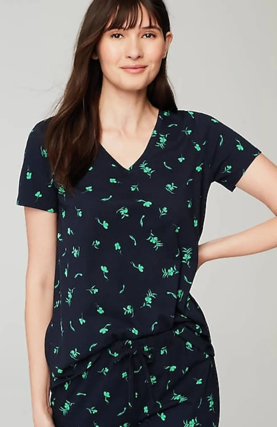 Sleep Ultrasoft V-Neck Tee | Jjill