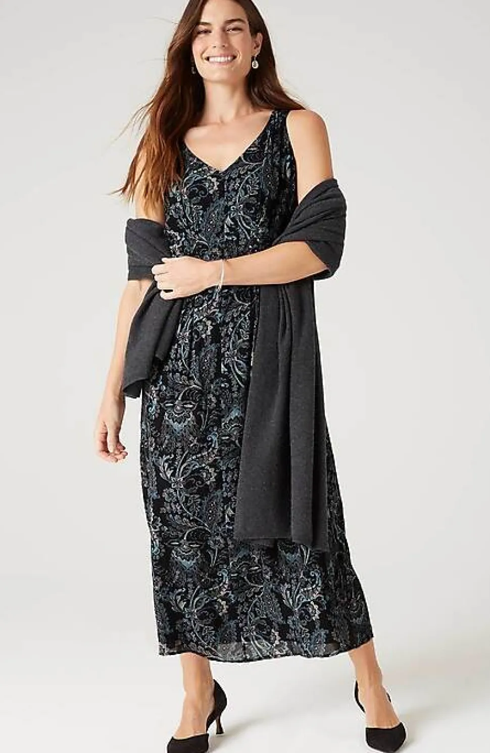 Sleeveless Pleated Maxi Dress | Jjill