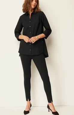 Slit-Hem Ponte Leggings | Jjill