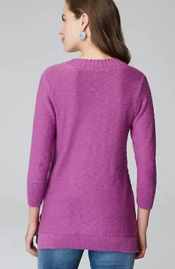 Slub Rib-Trimmed Sweater Tunic | Jjill