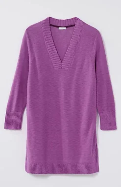 Slub Rib-Trimmed Sweater Tunic | Jjill