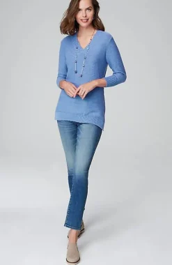 Slub Rib-Trimmed Sweater Tunic | Jjill