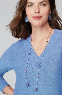 Slub Rib-Trimmed Sweater Tunic | Jjill