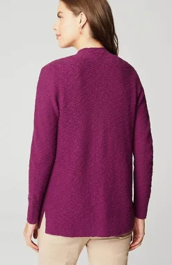 Slub-Textured Button-Front Cardi | Jjill