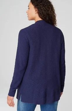 Slub-Textured Button-Front Cardi | Jjill
